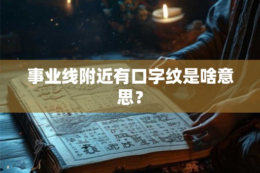 事业线附近有口字纹是啥意思? 事业线附近有口字纹是啥意思?