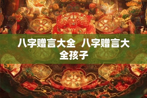 八字赠言大全  八字赠言大全孩子