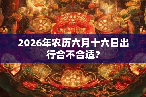 2026年农历六月十六日出行合不合适？