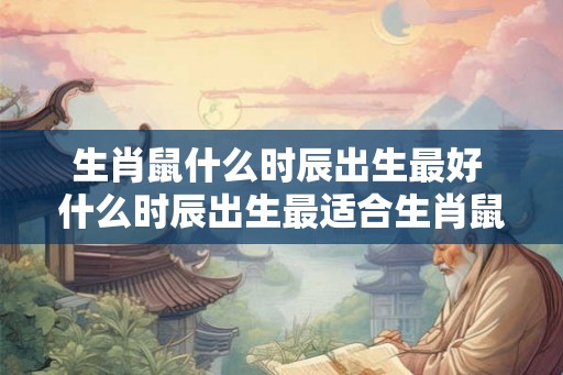 生肖鼠什么时辰出生最好 什么时辰出生最适合生肖鼠