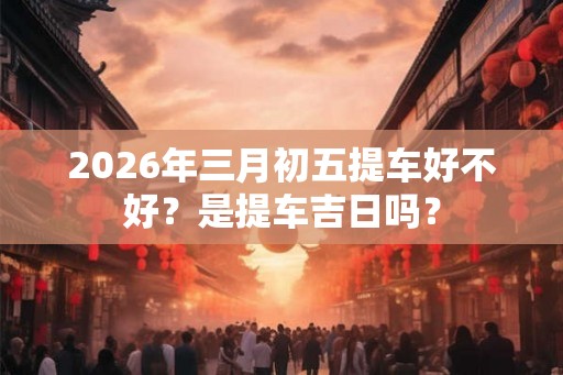 2026年三月初五提车好不好？是提车吉日吗？
