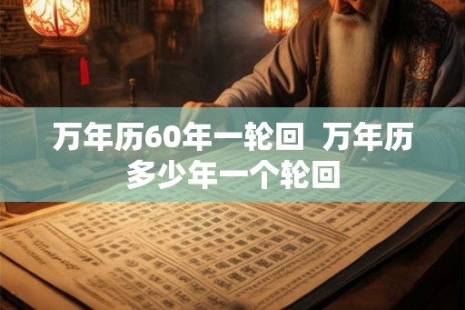 万年历60年一轮回  万年历多少年一个轮回