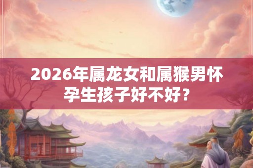 2026年属龙女和属猴男怀孕生孩子好不好？