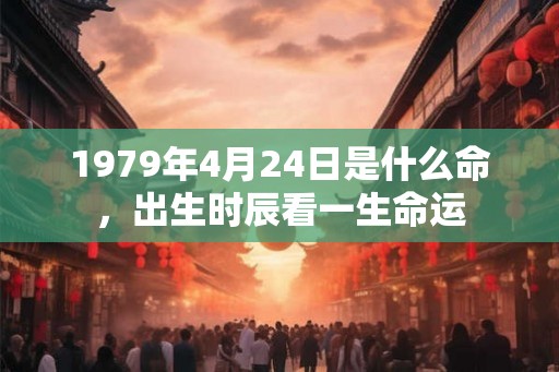 1979年4月24日是什么命，出生时辰看一生命运