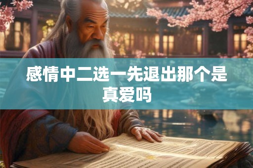 感情中二选一先退出那个是真爱吗