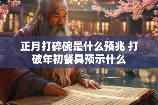 正月打碎碗是什么预兆 打破年初餐具预示什么