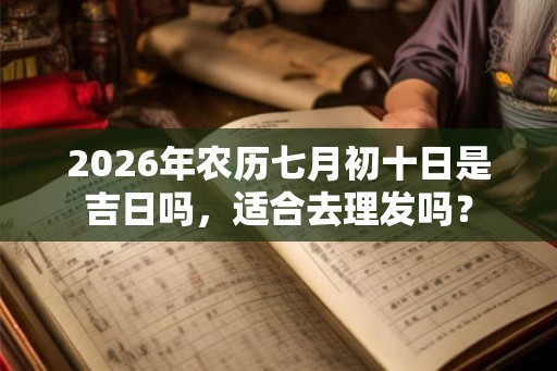 2026年农历七月初十日是吉日吗，适合去理发吗？