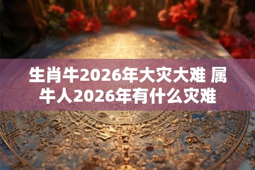 生肖牛2026年大灾大难 属牛人2026年有什么灾难