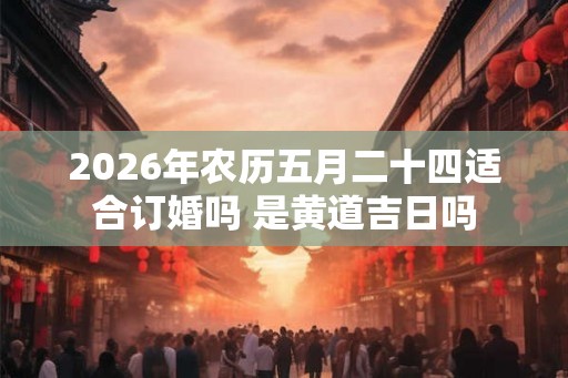 2026年农历五月二十四适合订婚吗 是黄道吉日吗