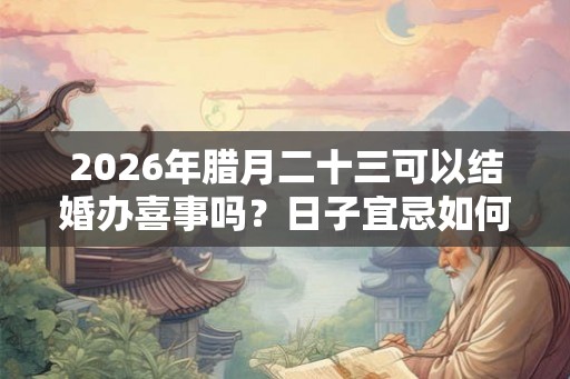 2026年腊月二十三可以结婚办喜事吗?日子宜忌如何? 2026年腊月二十三可以结婚办喜事吗?日子宜忌如何?