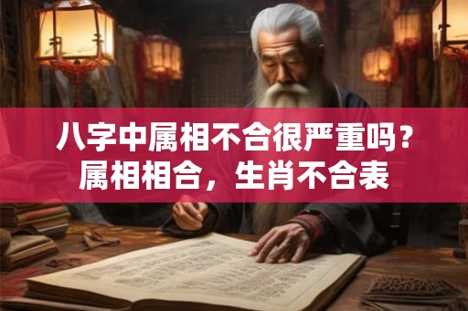 八字中属相不合很严重吗？属相相合，生肖不合表
