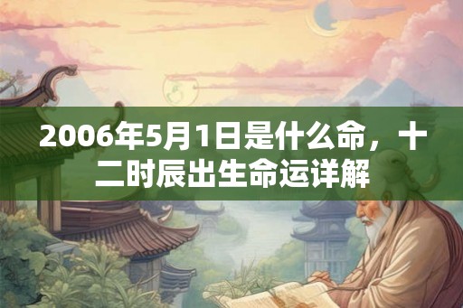 2006年5月1日是什么命，十二时辰出生命运详解