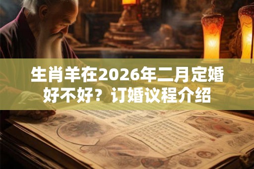 生肖羊在2026年二月定婚好不好？订婚议程介绍