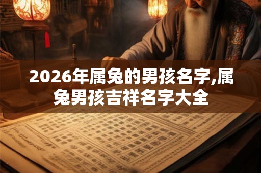 2026年属兔的男孩名字,属兔男孩吉祥名字大全