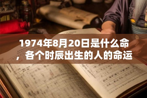 1974年8月20日是什么命，各个时辰出生的人的命运