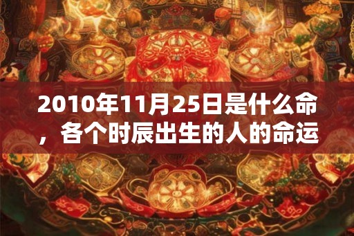 2010年11月25日是什么命,各个时辰出生的人的命运 2010年11月25日是什么命,各个时辰出生的人的命运