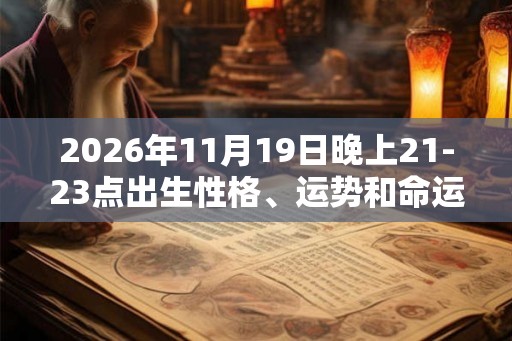 2026年11月19日晚上21-23点出生性格、运势和命运