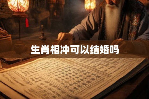 生肖相冲可以结婚吗