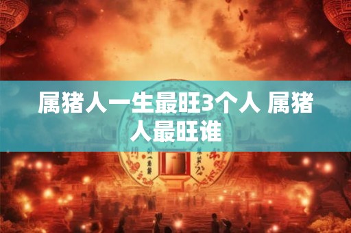 属猪人一生最旺3个人 属猪人最旺谁