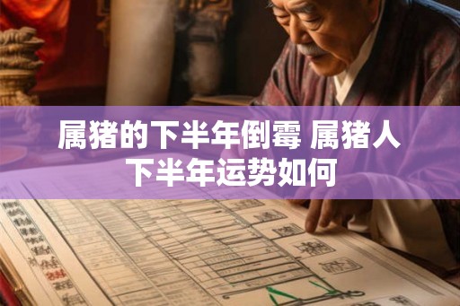 属猪的下半年倒霉 属猪人下半年运势如何 属猪的下半年倒霉 属猪人下半年运势如何