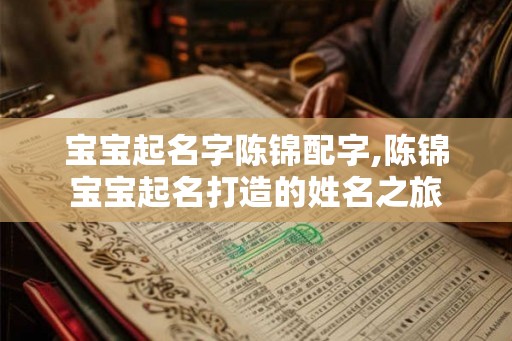 宝宝起名字陈锦配字,陈锦宝宝起名打造的姓名之旅