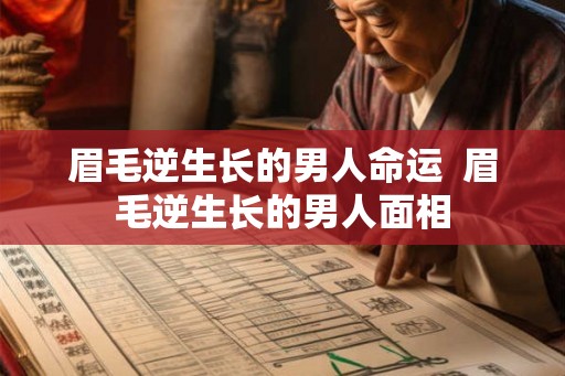 眉毛逆生长的男人命运  眉毛逆生长的男人面相