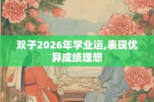 双子2026年学业运,表现优异成绩理想