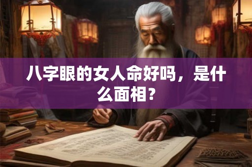 八字眼的女人命好吗，是什么面相？