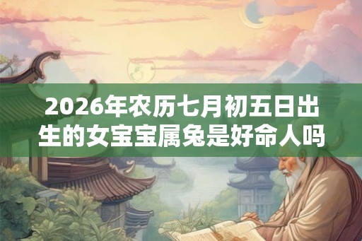 2026年农历七月初五日出生的女宝宝属兔是好命人吗