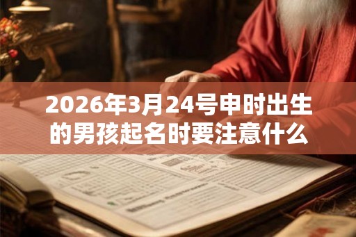 2026年3月24号申时出生的男孩起名时要注意什么 2026年3月24号申时出生的男孩起名时要注意什么