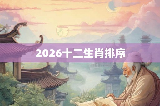 2026十二生肖排序 2026十二生肖排序