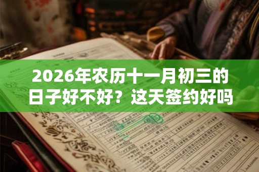 2026年农历十一月初三的日子好不好？这天签约好吗？