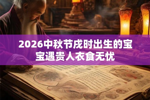 2026中秋节戌时出生的宝宝遇贵人衣食无忧