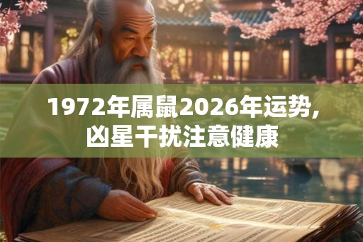 1972年属鼠2026年运势,凶星干扰注意健康