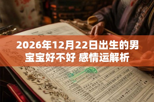 2026年12月22日出生的男宝宝好不好 感情运解析
