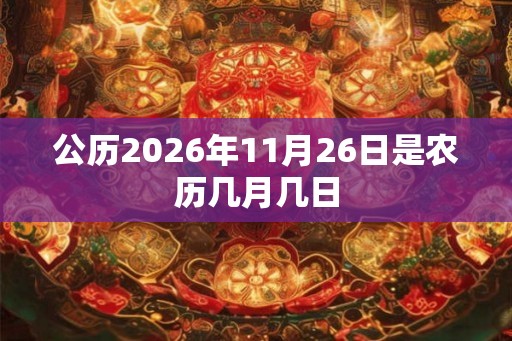 公历2026年11月26日是农历几月几日