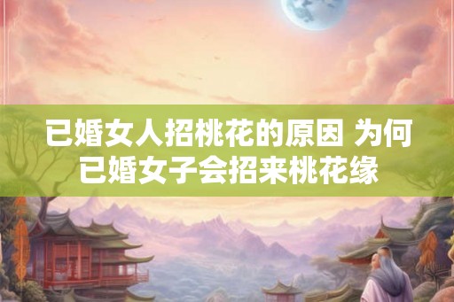 已婚女人招桃花的原因 为何已婚女子会招来桃花缘