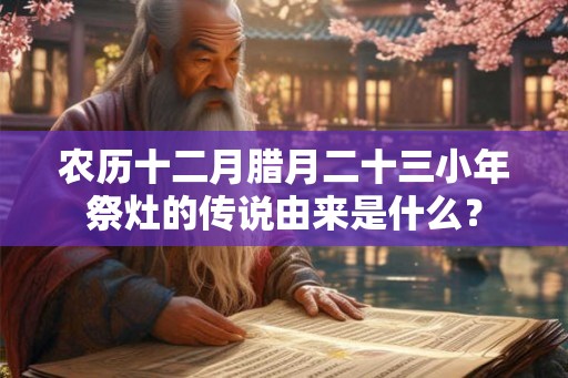 农历十二月腊月二十三小年祭灶的传说由来是什么？
