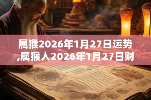 属猴2026年1月27日运势,属猴人2026年1月27日财运,生肖猴2026年1月27日运势 属猴2026年1月27日运势,属猴人2026年1月27日财运,生肖猴2026年1月27日运势