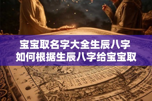 宝宝取名字大全生辰八字 如何根据生辰八字给宝宝取名