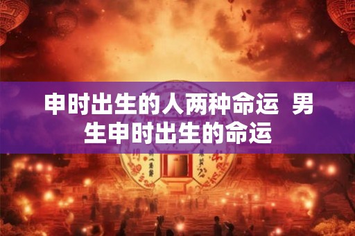 申时出生的人两种命运 男生申时出生的命运 申时出生的人两种命运 男生申时出生的命运