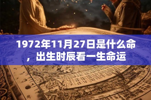 1972年11月27日是什么命，出生时辰看一生命运