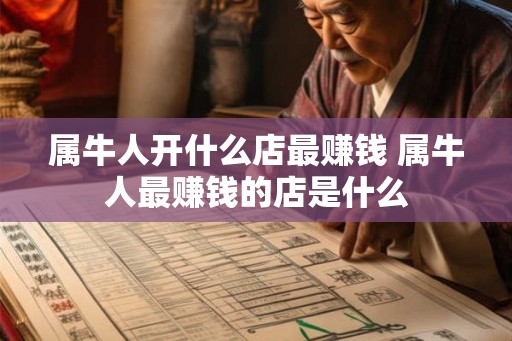 属牛人开什么店最赚钱 属牛人最赚钱的店是什么 属牛人开什么店最赚钱 属牛人最赚钱的店是什么