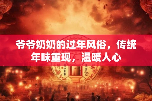 爷爷奶奶的过年风俗,传统年味重现,温暖人心 爷爷奶奶的过年风俗,传统年味重现,温暖人心