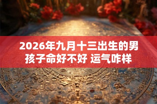 2026年九月十三出生的男孩子命好不好 运气咋样