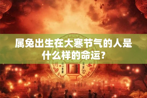 属兔出生在大寒节气的人是什么样的命运？