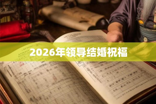 2026年领导结婚祝福
