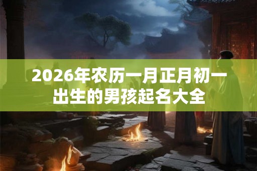 2026年农历一月正月初一出生的男孩起名大全