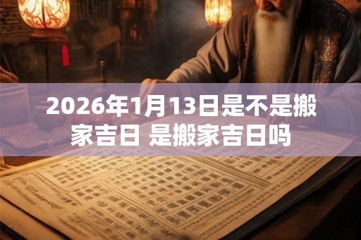 2026年1月13日是不是搬家吉日 是搬家吉日吗