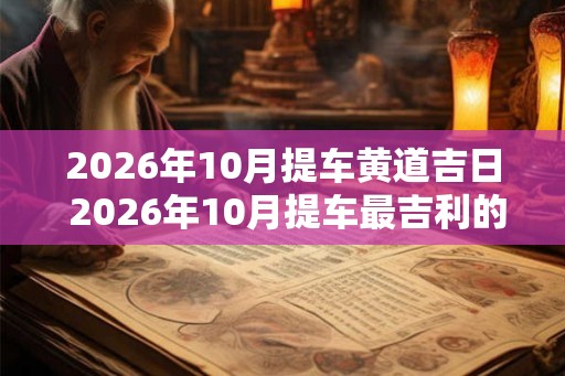 2026年10月提车黄道吉日 2026年10月提车最吉利的日子